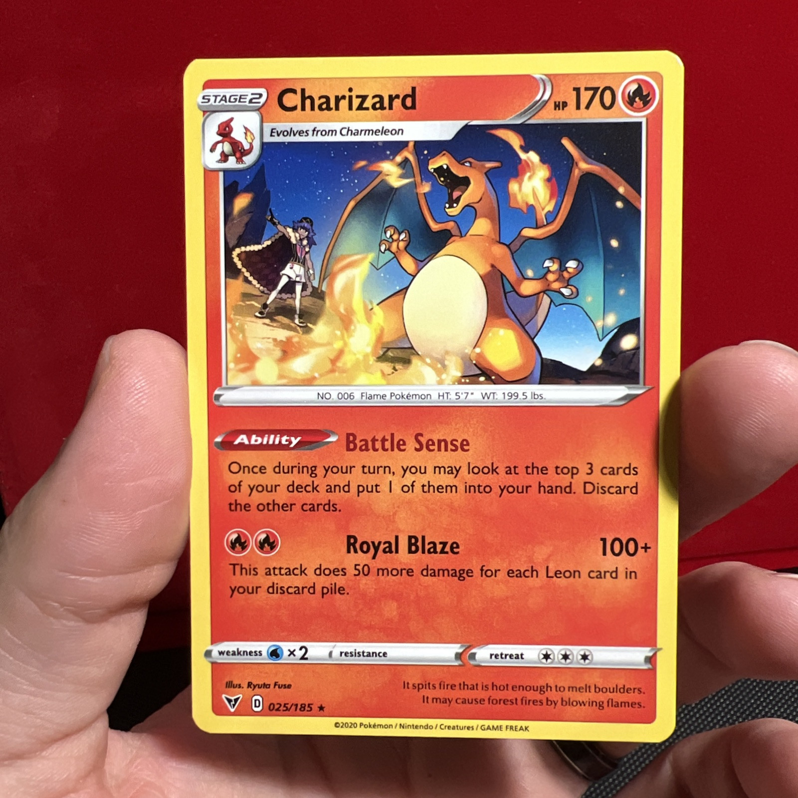 Charizard 025/185 Vivid Voltage Non-Holo Rare Exclusive Pokemon