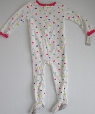 Carter's Hearts Winter 1 Piece Footed Fleece Blanket Sleeper Size 4 T NWT