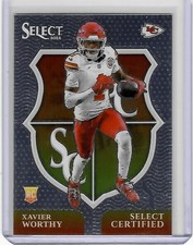 Kansas City Chiefs XAVIER WORTHY 2024 Select Certified Rookies Football Card
