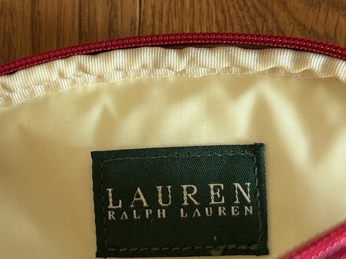 Ralph Lauren Red Small Makeup Cosmetic Bag - Picture 4 of 5