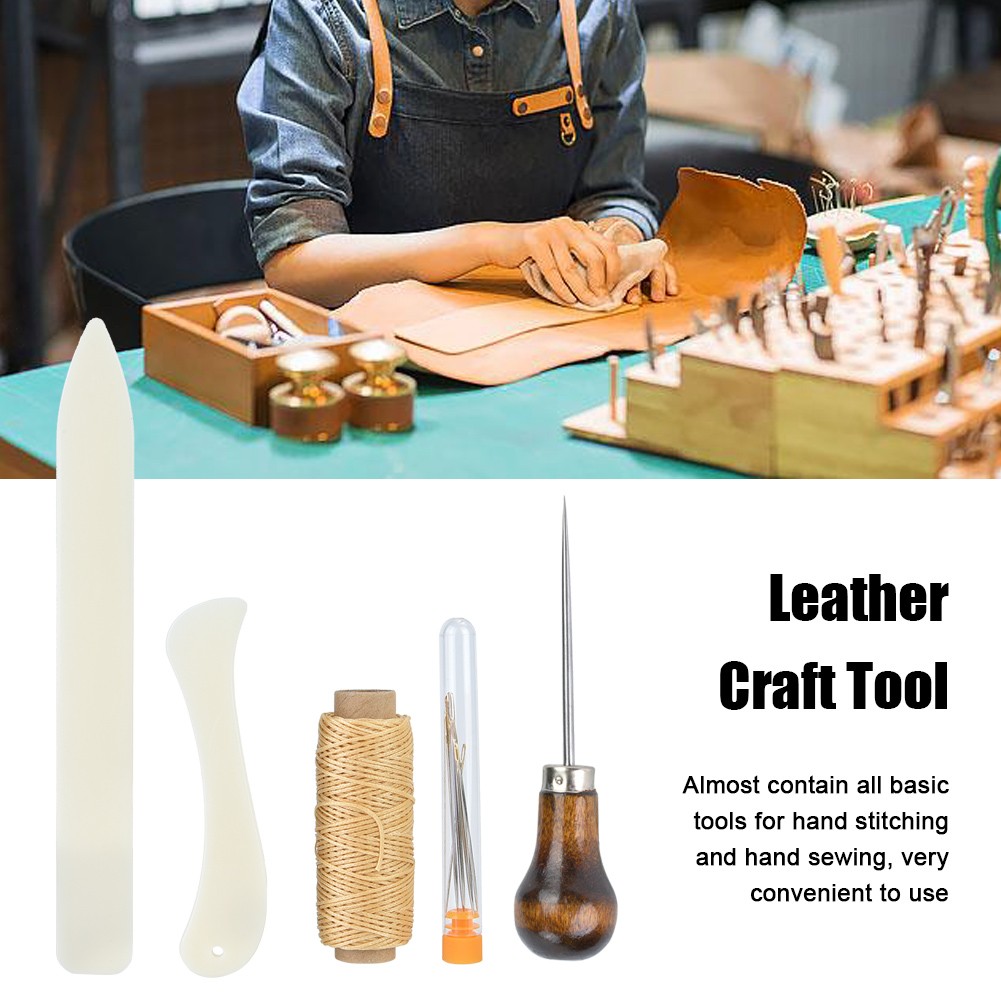 Practical Leather Craft Stitching Poking Needle Sewing Working Tool Accessories