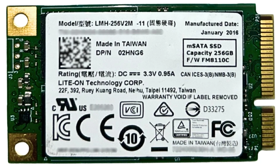 Dell 02HNG6 256GB SSD M.2 SATA 42 LMH-256V2M Solid State Drive| Server | Storage - Image 2 of 4