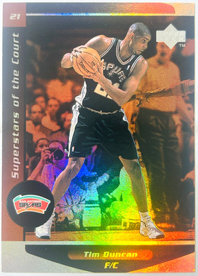 Tim Duncan - Spurs 1998-99 Upper Deck Superstars of the Court #C2