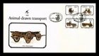 Dr Jim Stamps Ciskei First Day Cover Animal Drawn Transport 4v Set Monarch Size