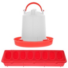 Plastic Poultry Drinker Chick Waterer Chicken Feeding Tray Feeders