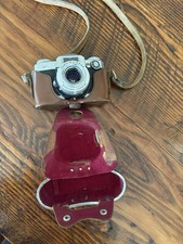 Set Of Zeiss Ikon Contaflex Super Camera And Lens In Original Leather Cases