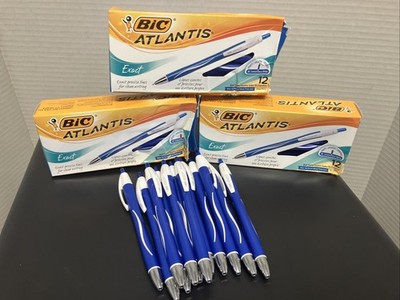 48-Count BIC Glide Exact Blue Retractable Ballpoint Pens, Fine Point New