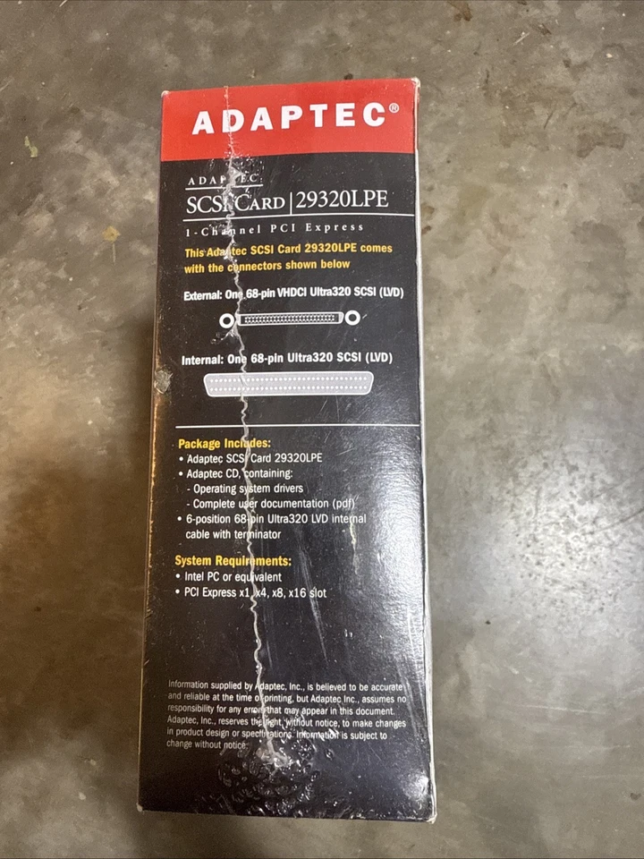 Adaptec 29320LPE Ultra320 SCSI Controllers PCI Express  2250300-R - Image 3 of 4