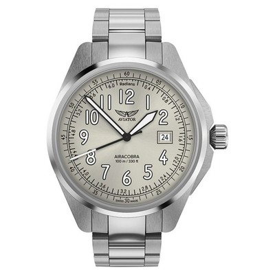 Aviator Airacobra 43 Type B V.1.38.0.327.5   Herrenuhr   Edelstahl Garantie: Qua
