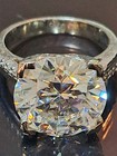 *CERTIFIED* STUNNING 9.75 CT WHITE ROUND BRILLIANT CUT HPHT  DIAMOND RING SIZE 7 — photo 3