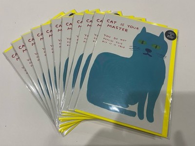LOT of 11 - Brainbox Candy Cat is Your Master Funny Comedy Humour Greeting Card
