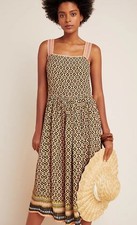 B3 Anthropologie Conditions Apply Katya Metallic MIDI Dress Size Medium- EUC!