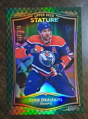 2023-24 Upper Deck Stature Leon Draisaitl #7 GREEN /375 Edmonton Oilers Parallel