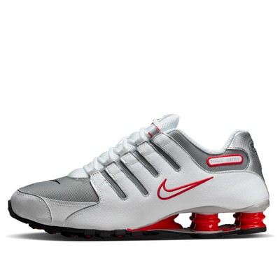 Nike Shox NZ Sneaker Herren ''White Sport Red - Cool Grey'' NEU OVP 41 - 47