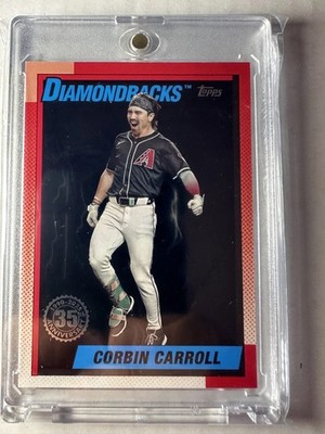 2025 Topps Series 1 - 1990 Topps Baseball Corbin Carroll #T90-45 Black /10