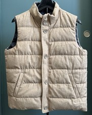 GILET HERNO REVERSIBILE PIUMINO CASHMERE/SETA BLU CHIARO $1800 48 US/58