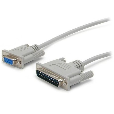 StarTech 3m gekreuztes DB9 auf DB25 Seriell Nullmodemkabel 9 polig Nullmodem
