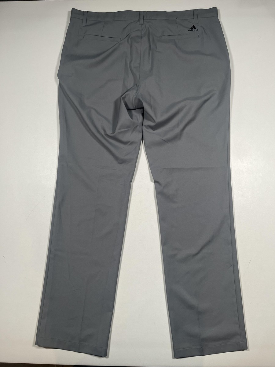 Adidas Golf Pants Mens 38x34 Gray Straight Twill Stretch