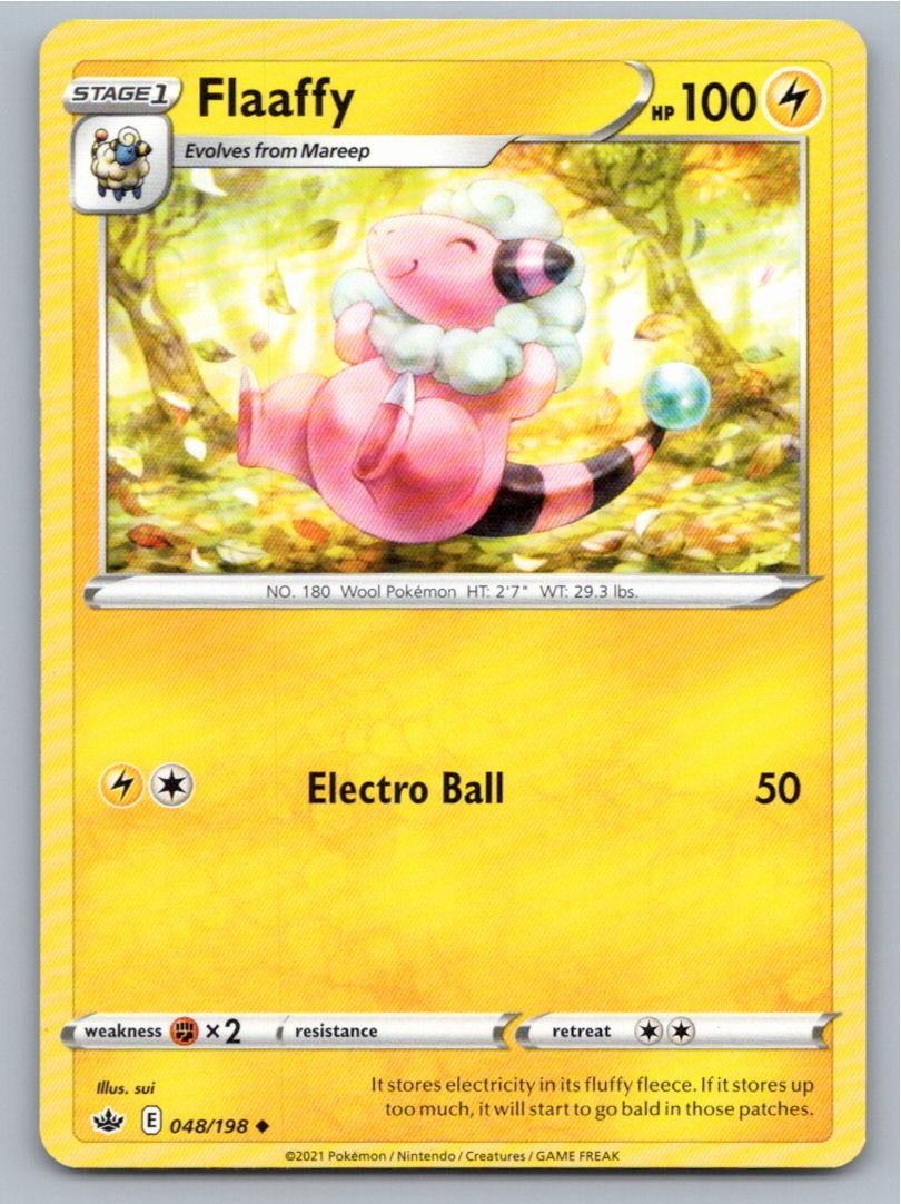 2021 POKEMON FLAAFFY CHILLING REIGN 048/198 UC NM A61793 FREE S&H