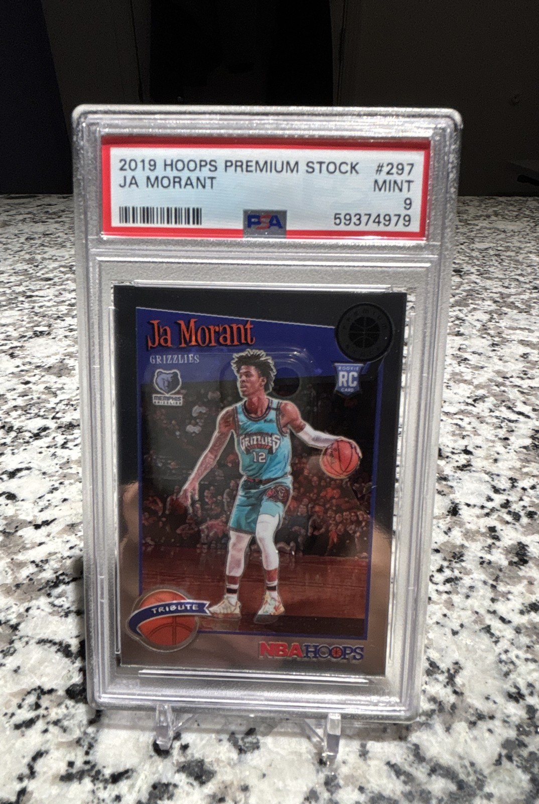2019-20 Panini NBA Hoops Premium Stock - Hoops Tribute Ja Morant #297 (RC)
