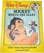 VTG Disney Mickey Mouse Meets the Giant Classic 1986 Fun-To-Read Library Book V1