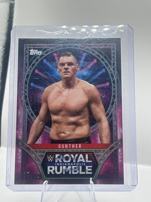 2025 Topps WWE Royal Rumble Exclusive Gunther /10 Pink SP Ring General