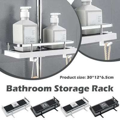 Bathroom Shelf Shower Pole Caddy Rack Storage Organiser Tray Holder Shelf UK