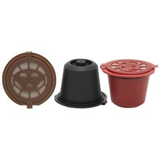 3PCS Refillable Coffee Capsule Cup For Nespresso Machine Reusable Filter Pods UK