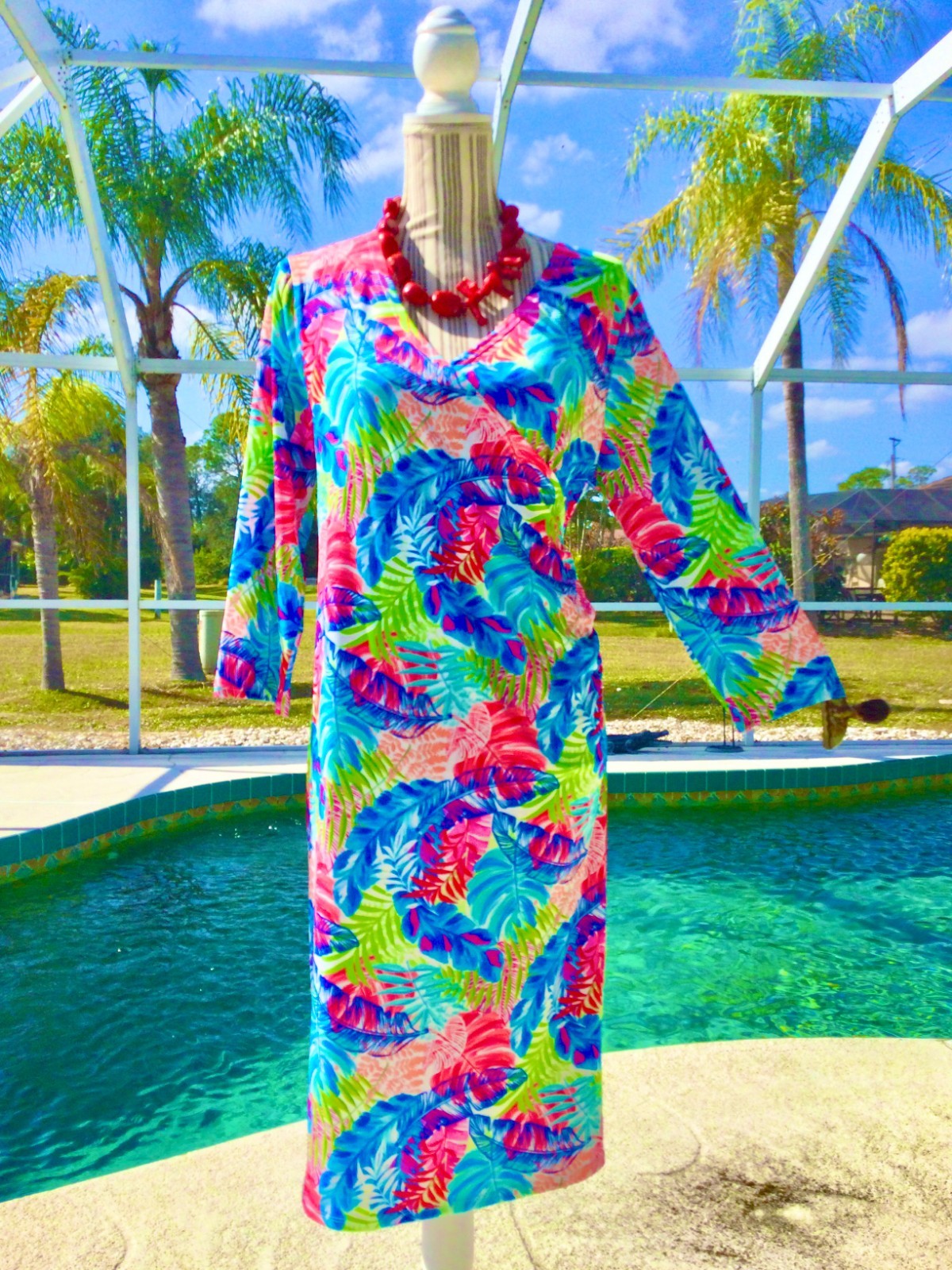 ROZ ALI Bright Multi-Colored  DRAMATIC Design/ Be… - image 17