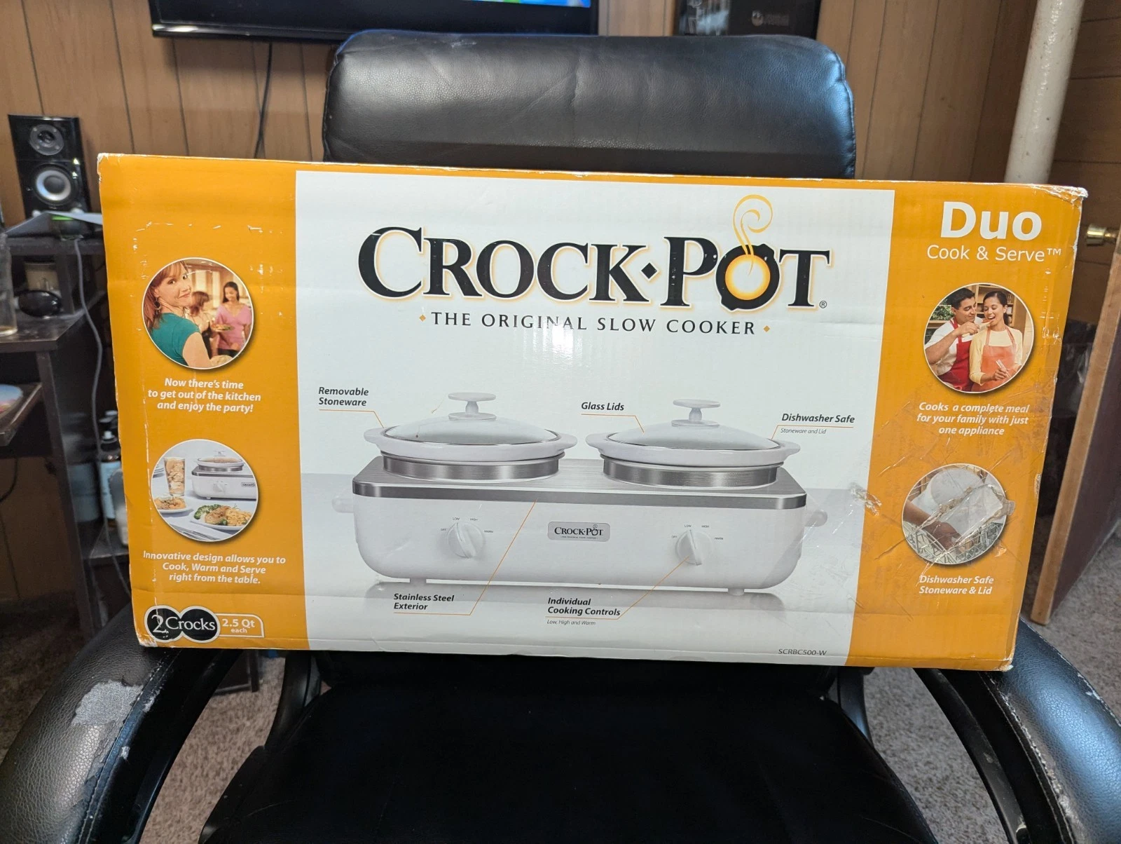 White Dual Crock Pot Original Slow Cooker 2.5 Qt ea Cook Warm Serve NEW in BOX
Opens in a new window