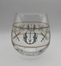 Star Wars Joy Jolt Single Stemless Drink Glass Ugly Sweater Jedi Lightsaber 
