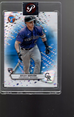 B7239- 2023 Topps Pristine Blau Makellos Refractors #195 Brian Serven / 75  nm