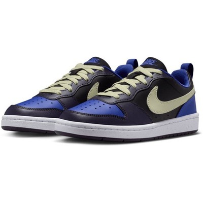 Nike Court Borough Low Recraft GS Black/Olive Aura-Cave Purple UK 6 Neu - Half Box