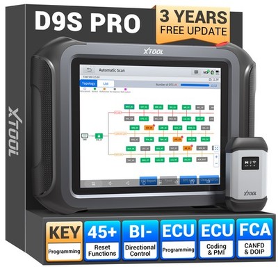 2026 XTOOL D9S PRO OBD2 Scanner Full System Auto Diagnostic Tool Key Programming