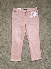 NWT Lauren Ralph Lauren Women's Size 12 Premier Straight Ankle Jeans Pale Pink