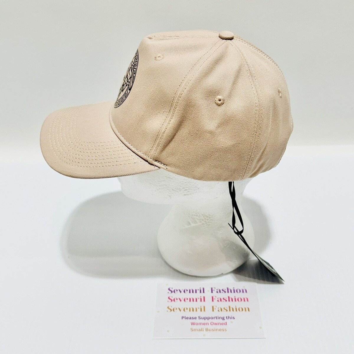 NWT Versace Medusa Logo Men's Hat Size 57 cm Beige Baseball Cap