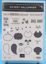 Stampin Up Cutest Halloween Stamp Set 25pc Photopolymer Retired
