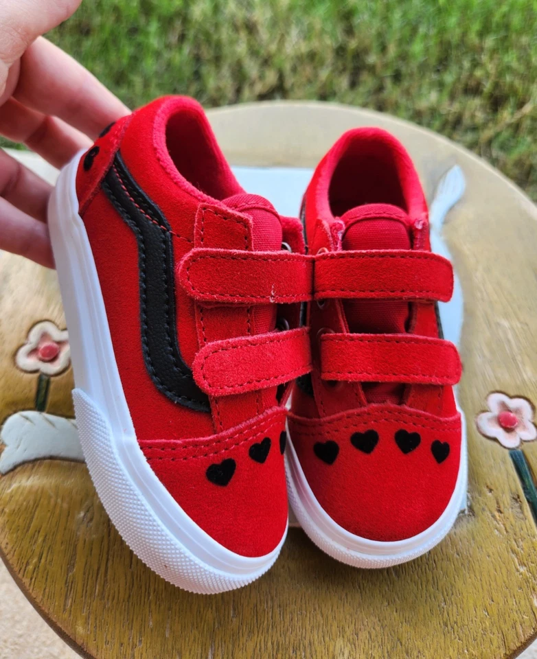 Vans Low "Hearts" Girls' BRAND NEW Toddler 7C - Image 2 of 4