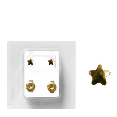 Studex Erstohrstecker Chirurgenstahl vergoldet Sterile Ohrstecker mit Stern 4mm