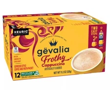 Gevalia 2-Step K-Cup & Froth Packets, 5.6oz Box (cappuccino )