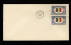 US FDC #914 None NIM 1943 Washington DC Belgium WWII Overrun Nations Flags