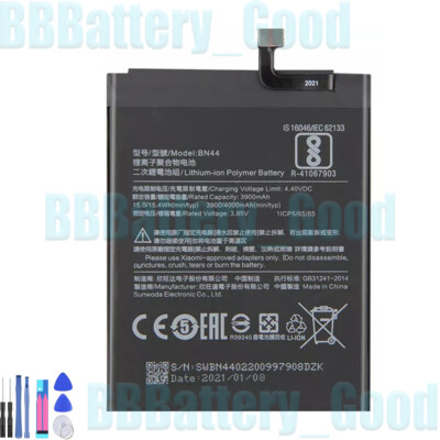 Replacement Phone Battery BN44 For Xiaomi Redmi 5 plus Redrice 5 Plus 4000mAh
