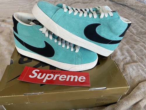 Nike Blazer SB Azure Sea Crystal Black White 2008 Size 10 Deadstock Supreme  CDG | eBay
