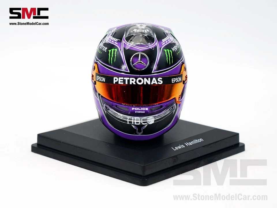 Mercedes AMG F1 W11 #44 Lewis Hamilton Turkish GP 2020 7x WDC 1:5 Spark Helmet - Image 4 of 4