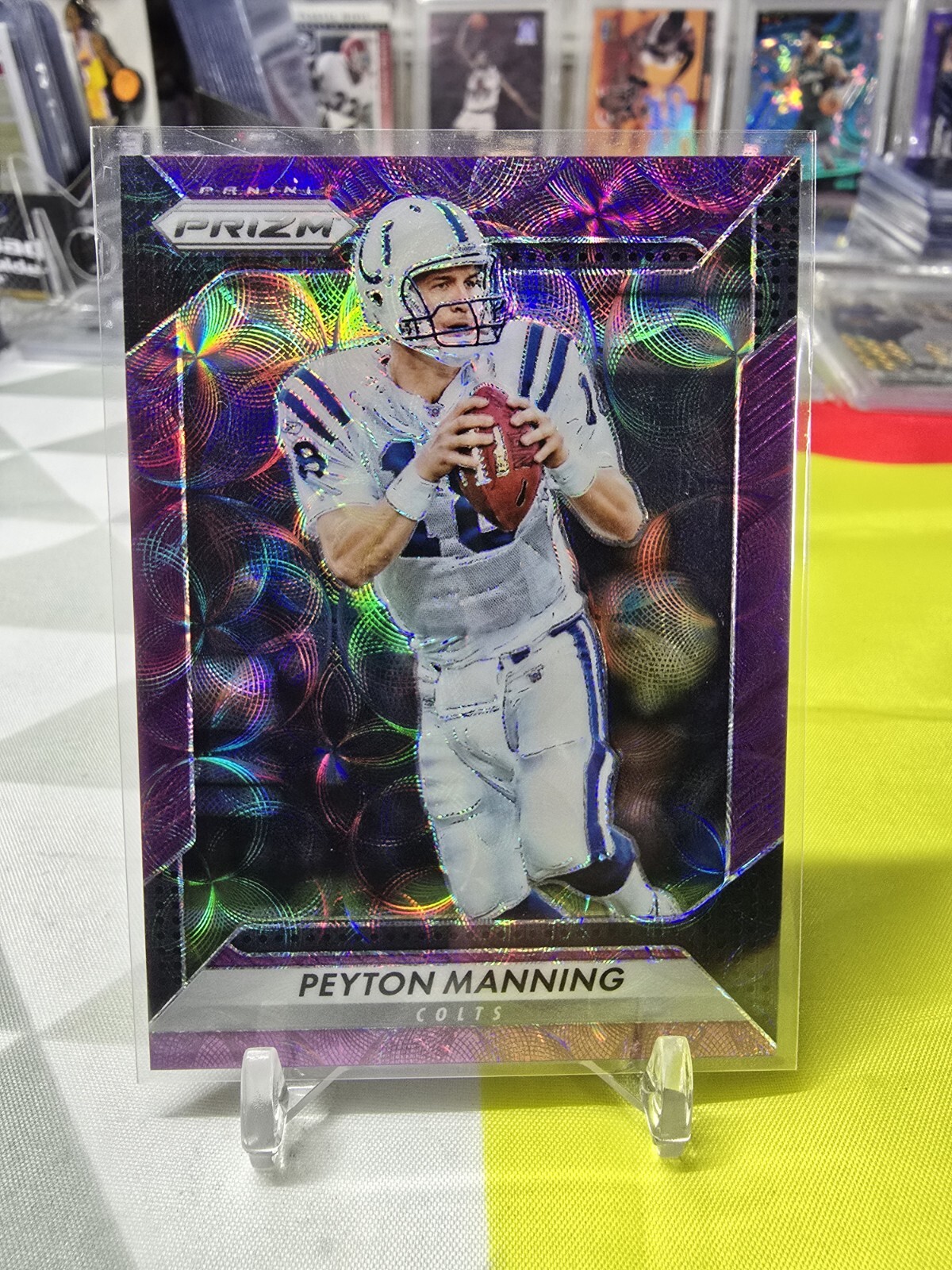2016 Panini Prizm Peyton Manning /99 Purple Scope Prizm #125 Colts *Jersey Match