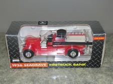 ERTL DIECAST 1926 SEAGRAVE FIRE TRUCK BANK JOHN DEERE 1/30 SCALE 1992