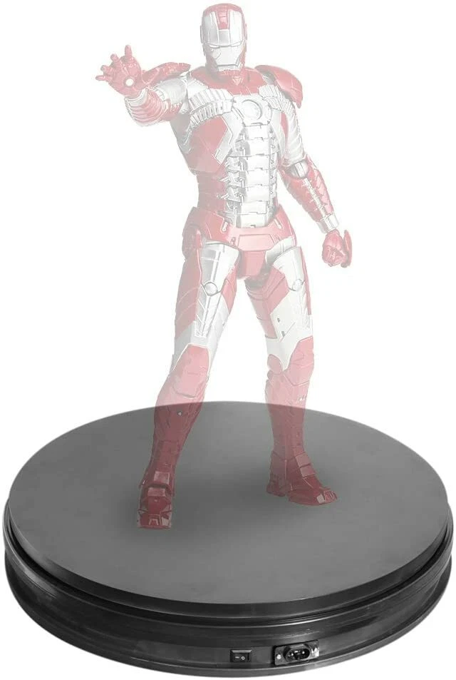 Electric Motorized Rotating Turntable Display Stand 14in 110Lb Max Loading Black - Image 3 of 4