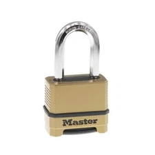 	Master Lock Heavy Duty Outdoor Combination Lock 1-1/2 in. Shackle Brass Finish	