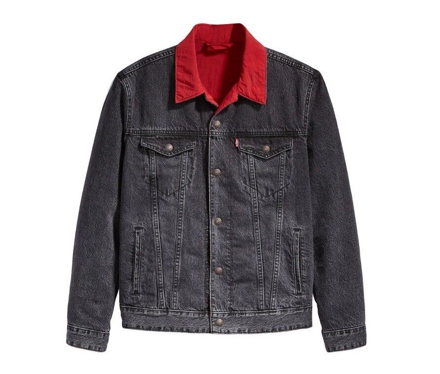 ☆ AIR JORDAN x LEVI’S reversible jacket コラボジャケット☆ Jordan x Levi's Reversible Trucker Jacket - Red Nylon