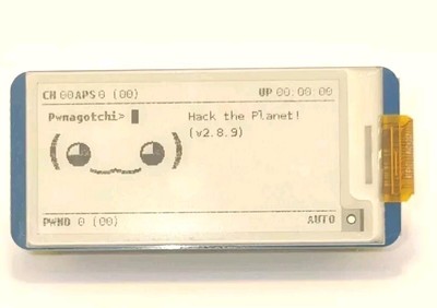 Pwnagotchi mit geflochtenem USB Kabel